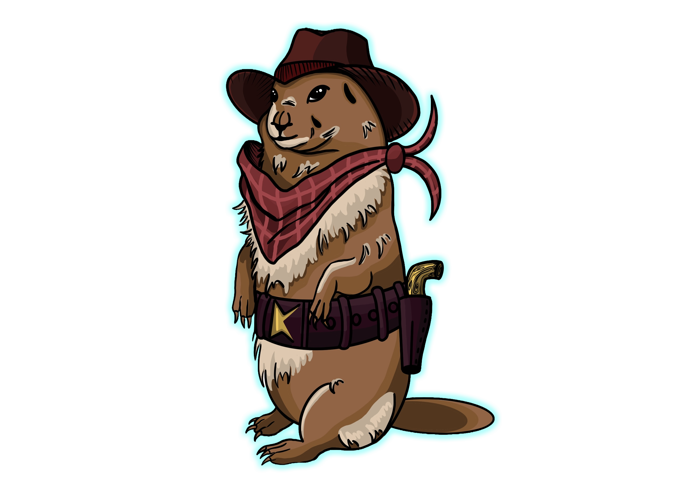 Cowboy Prairie Dog Illustration