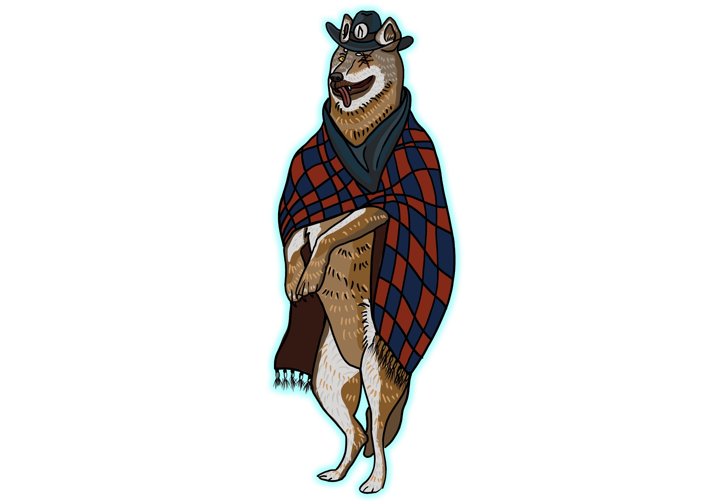 Outlaw Coyote Illustration