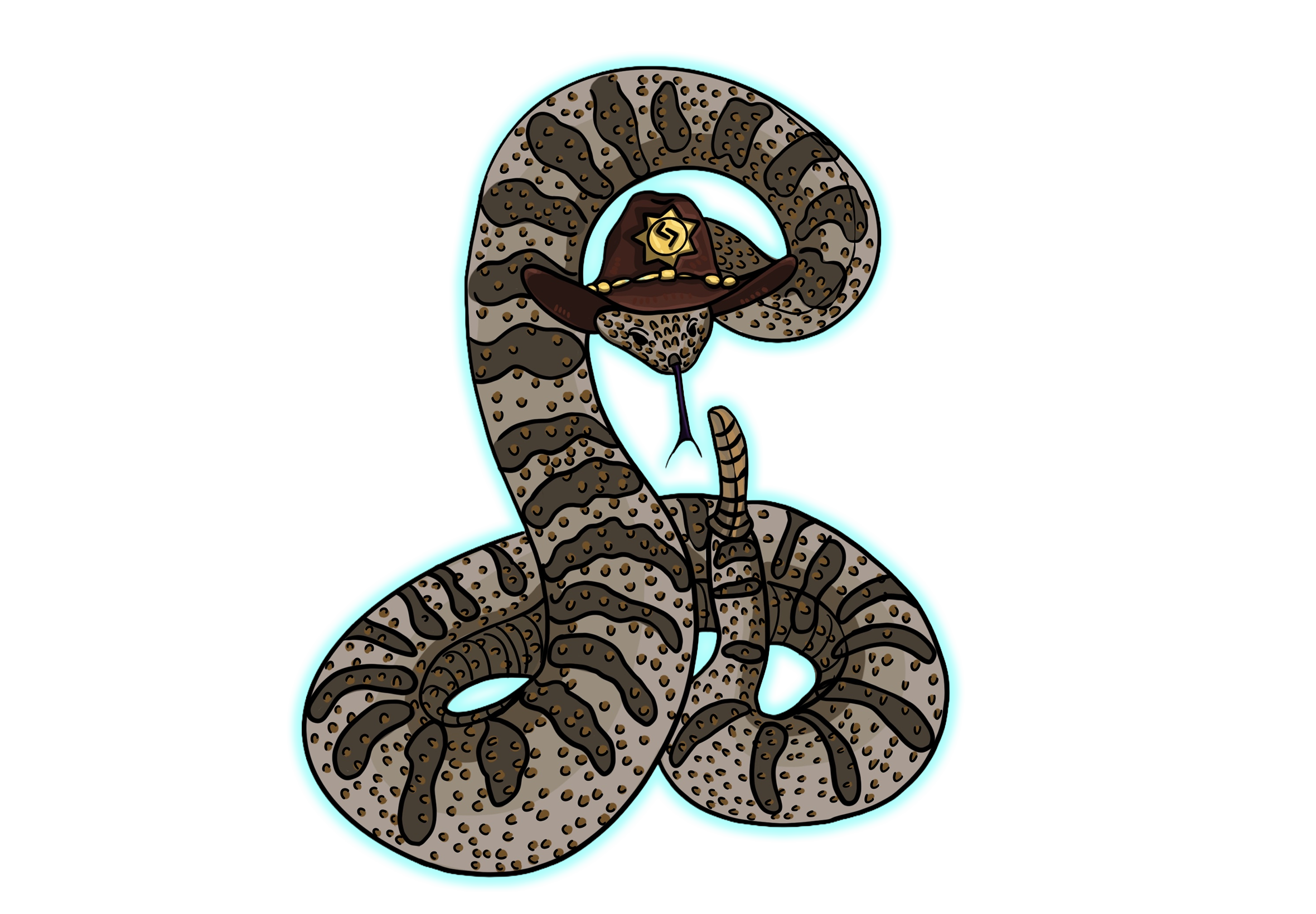 Sheriff Snake Illustration