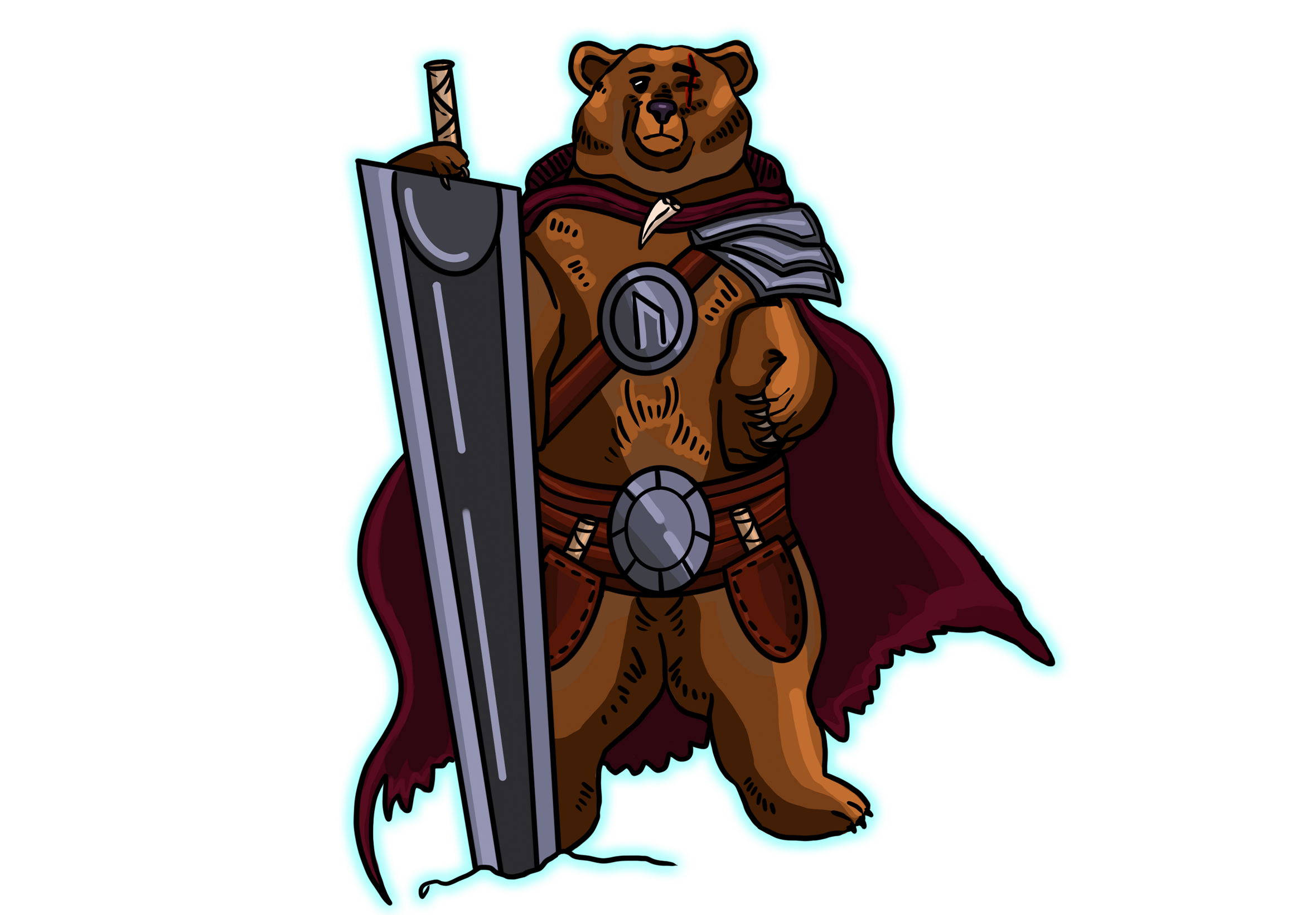 Warrior Bear Illustration